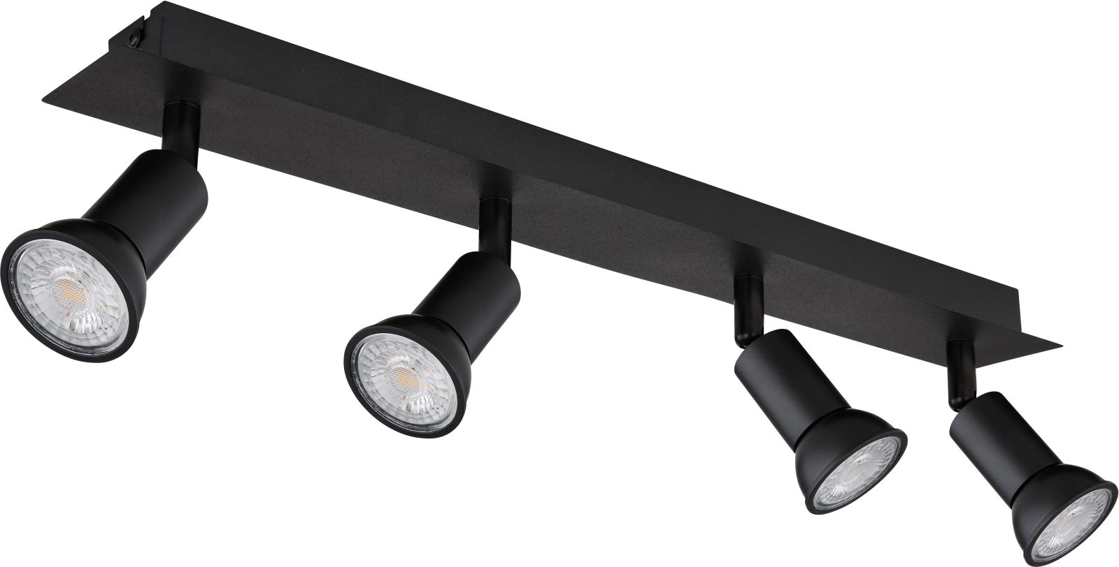 Deckenstrahler - schwarz matt - Metall - 50 cm