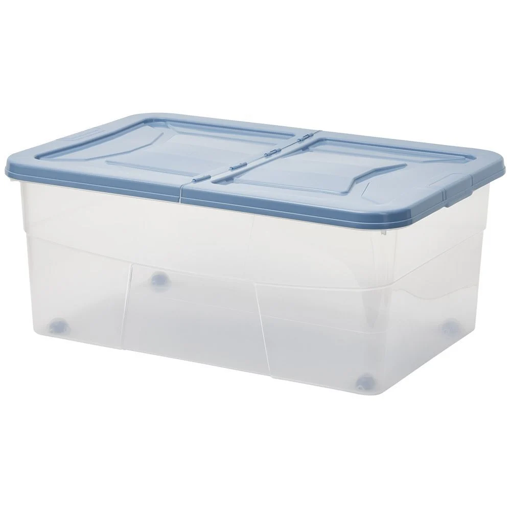 Box dessous de lit bleu 45L