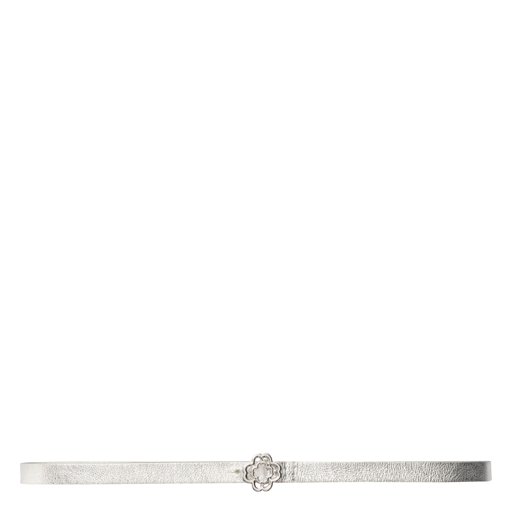 Ceinture fine métallisée | Argent