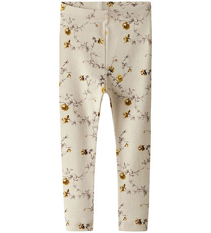 Name It Leggings -NmfHerosa - Peyote Melange m. Blumen