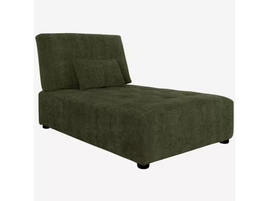 HABITAT - Méridienne en tissu texturé - Vert kaki - Reiko