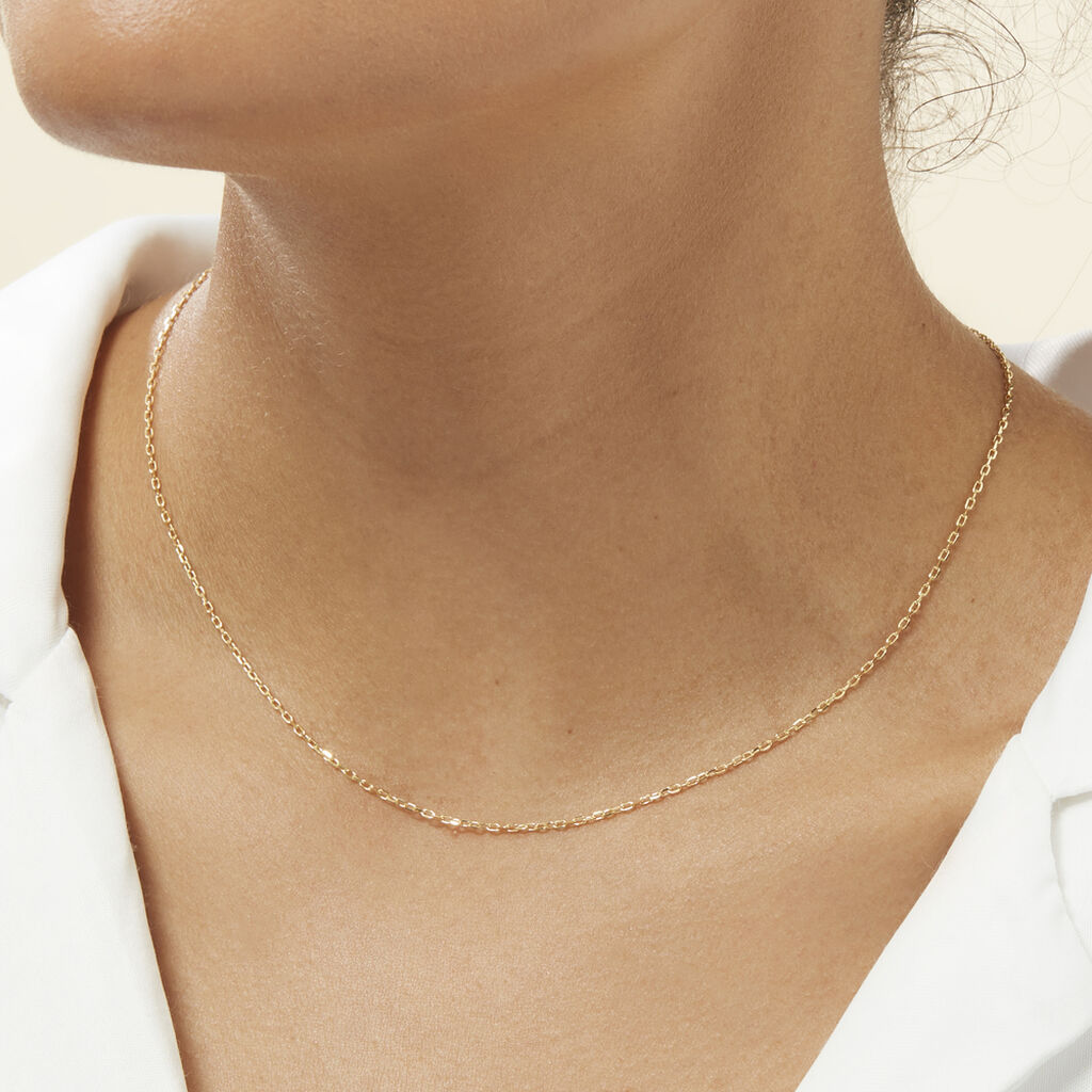 Chaîne Igoa Maille Forçat Diamantee Or Jaune