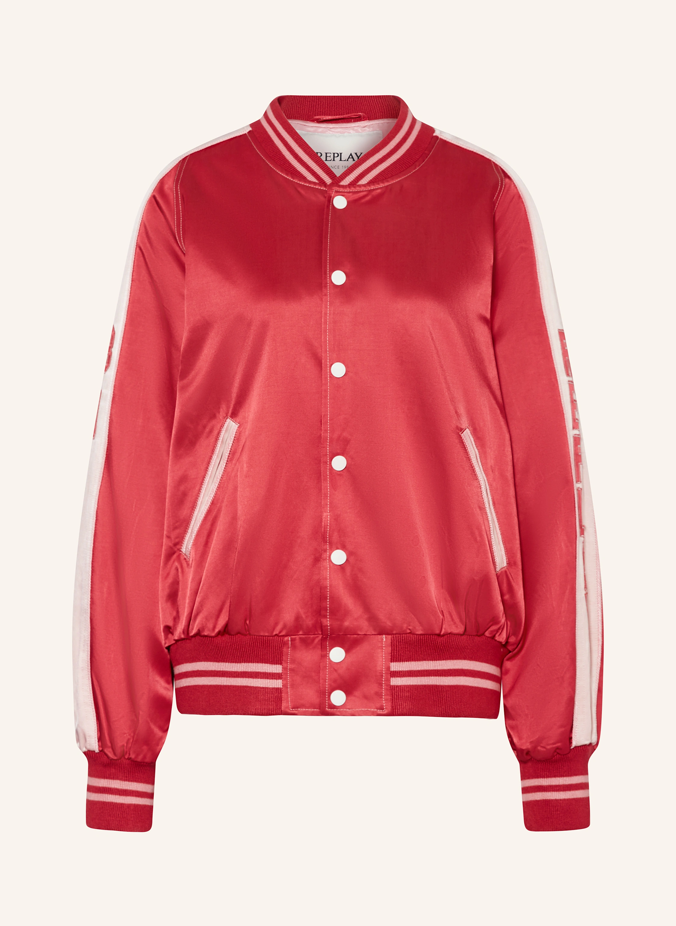 REPLAY Satinblouson mit Galonstreifen