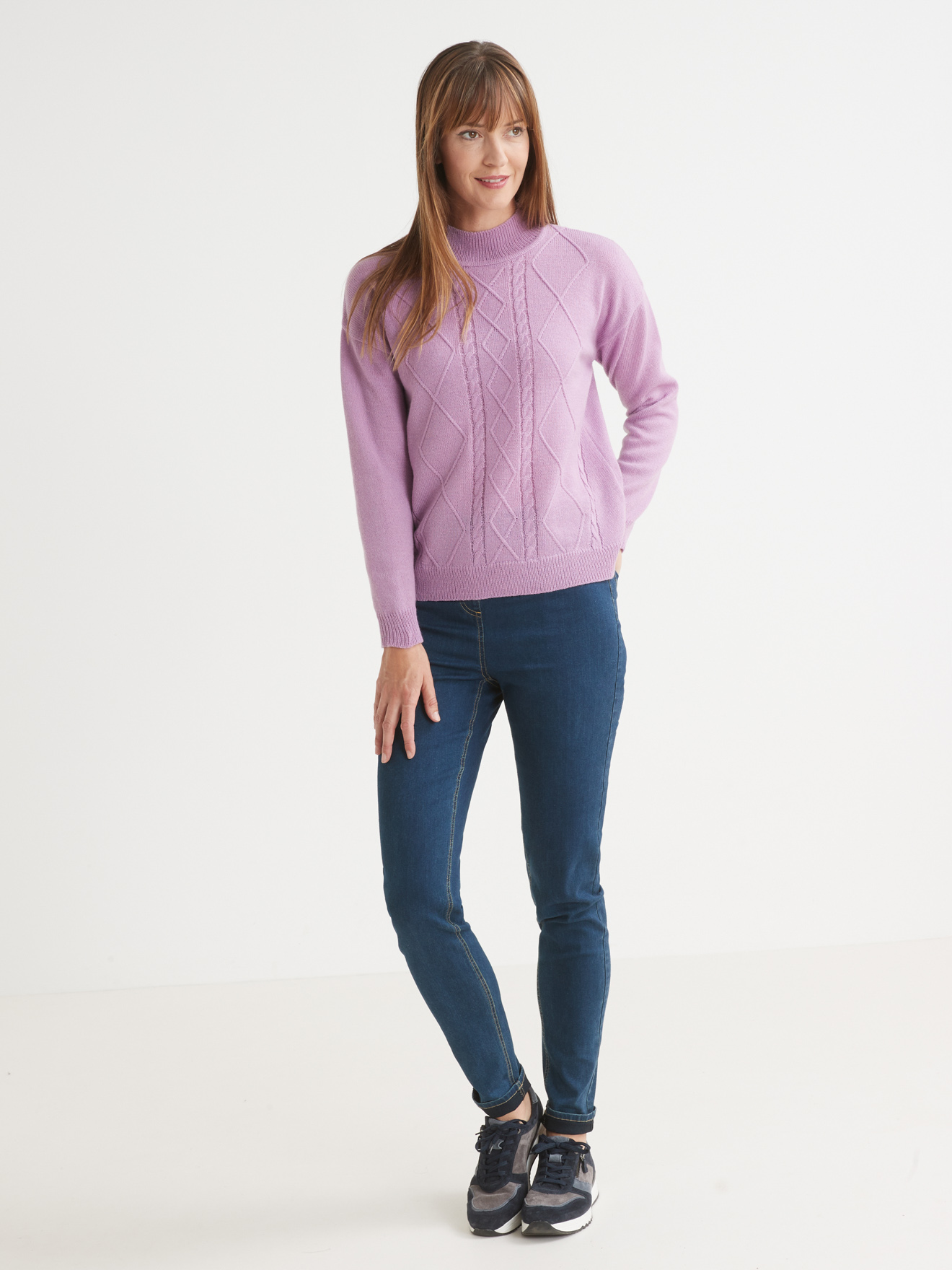 Pull col montant torsadé 30% laine