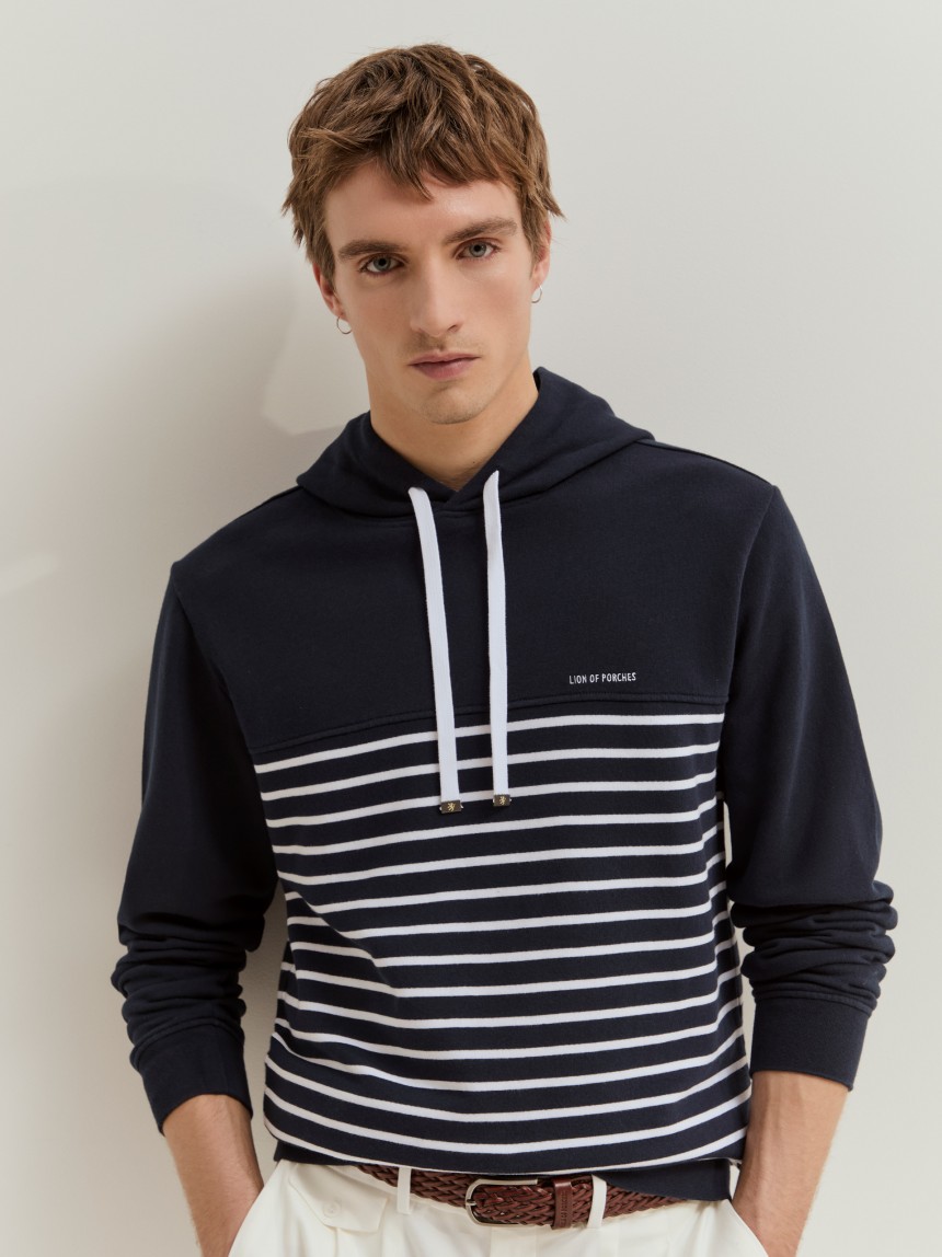Sweatshirt com capuz em algodão