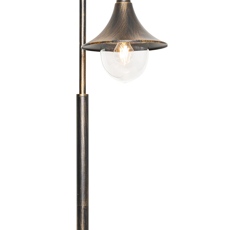 Klassieke buitenlantaarn, antiek goud, 125 cm, IP44 - Daphne