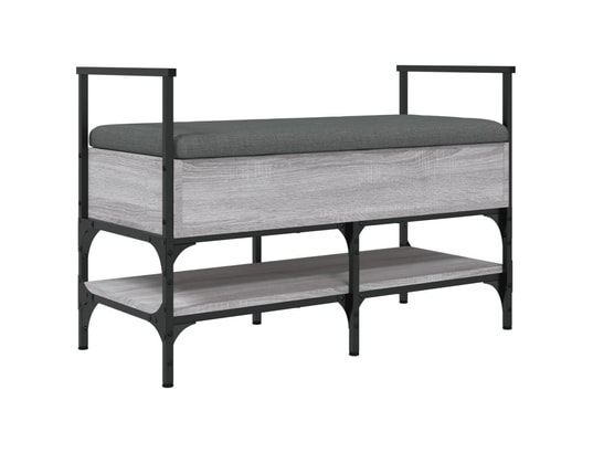VIDAXL - Banc à chaussures sonoma gris 85,5x42x57,5 cm bois d'ingénie...