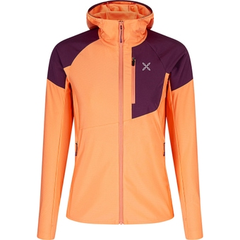 Montura Spitze Hooded Maglia Isolationsjacke Melon/vinaccia Damen