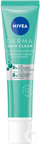 Nivea Derma Skin Clear Soin Exfoliant Quotidien Nuit Tube 40ml