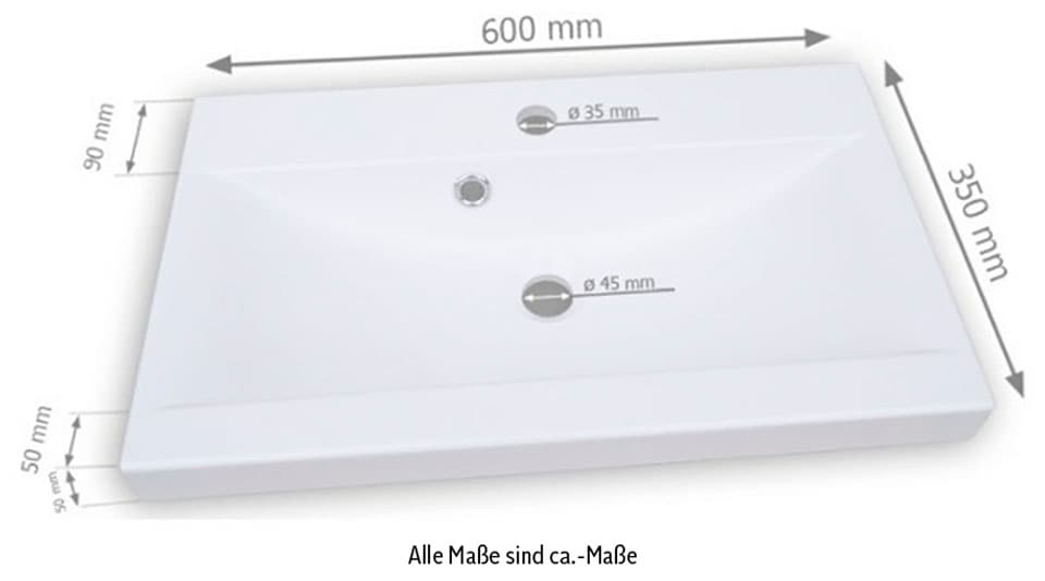 welltime Badmöbel-Set »ELDA« Komplett-Set, 5 Stk. tlg.