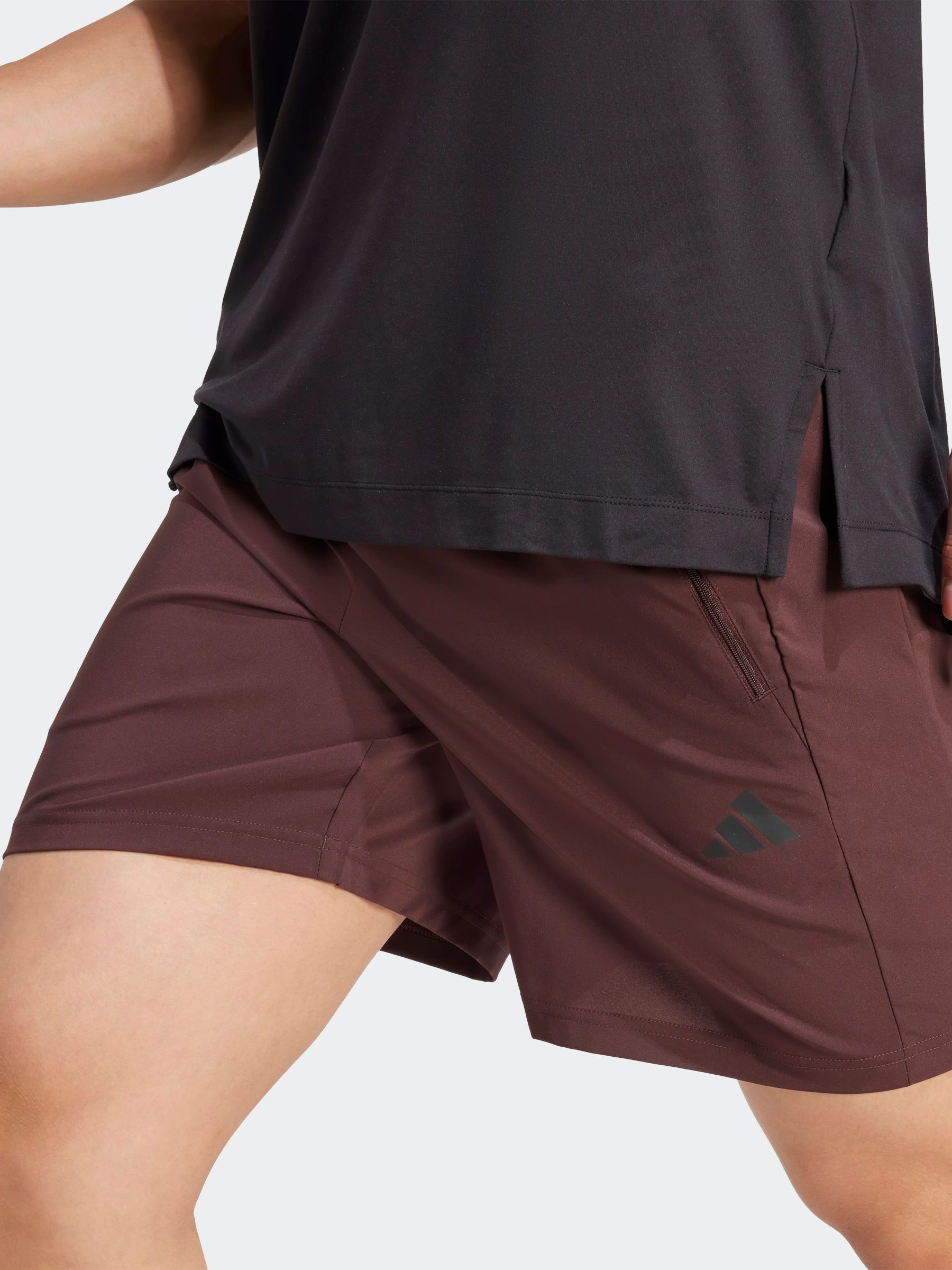 Bruin - adidas Train Essentials geweven trainingsshorts
