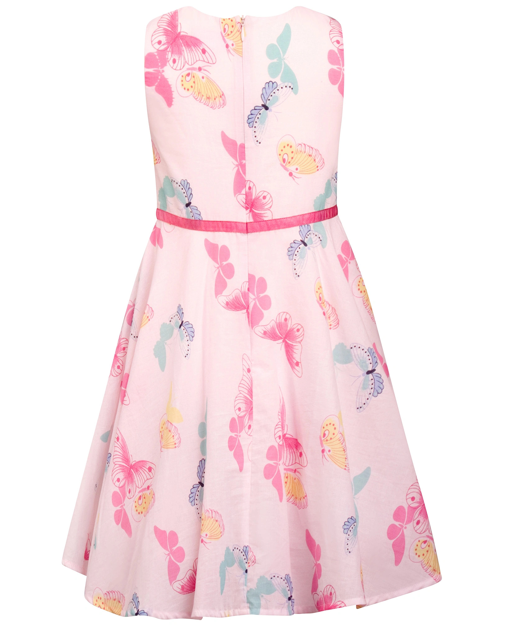 Jersey-Kleid SCHMETTERLINGE ärmellos in rose