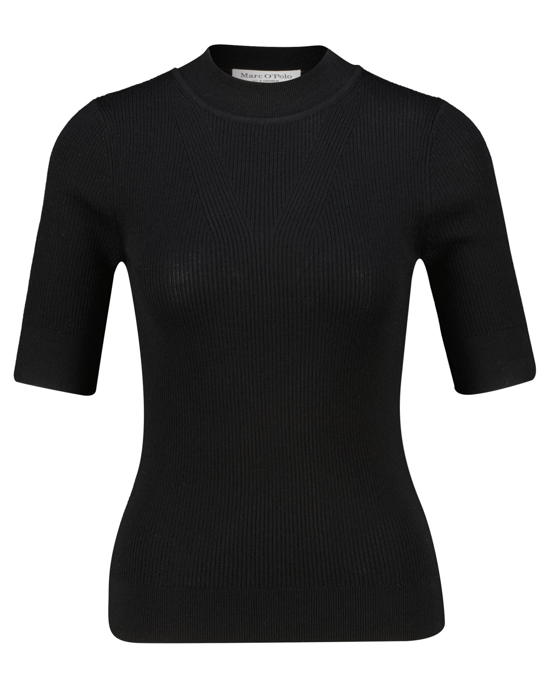 Marc O'Polo| Damen Kurzarm-Strickpullover aus feiner Schurwolle