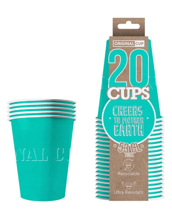 20 amerikanske turkise kopper 53 cl. Size-Standard