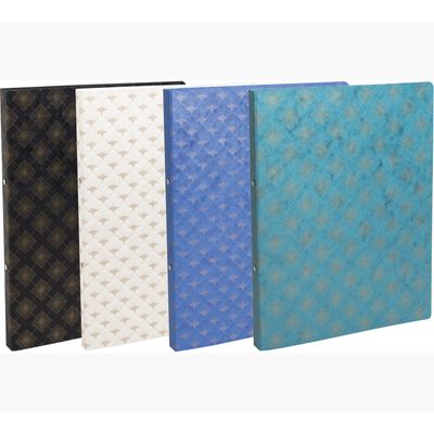 Exacompta - Classeur souple - 4 Anneaux 15 mm - Carte lustré néo déco - Disponible dans différentes couleurs