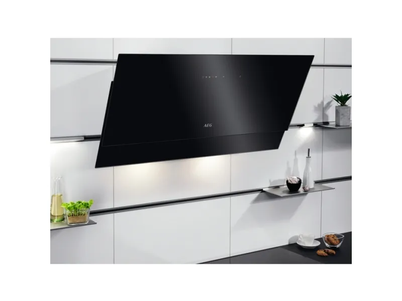 AEG 9000 Silencetech DVE5971HB - Væghængt emhætte - 90 cm. - Hob2Hood - Sort