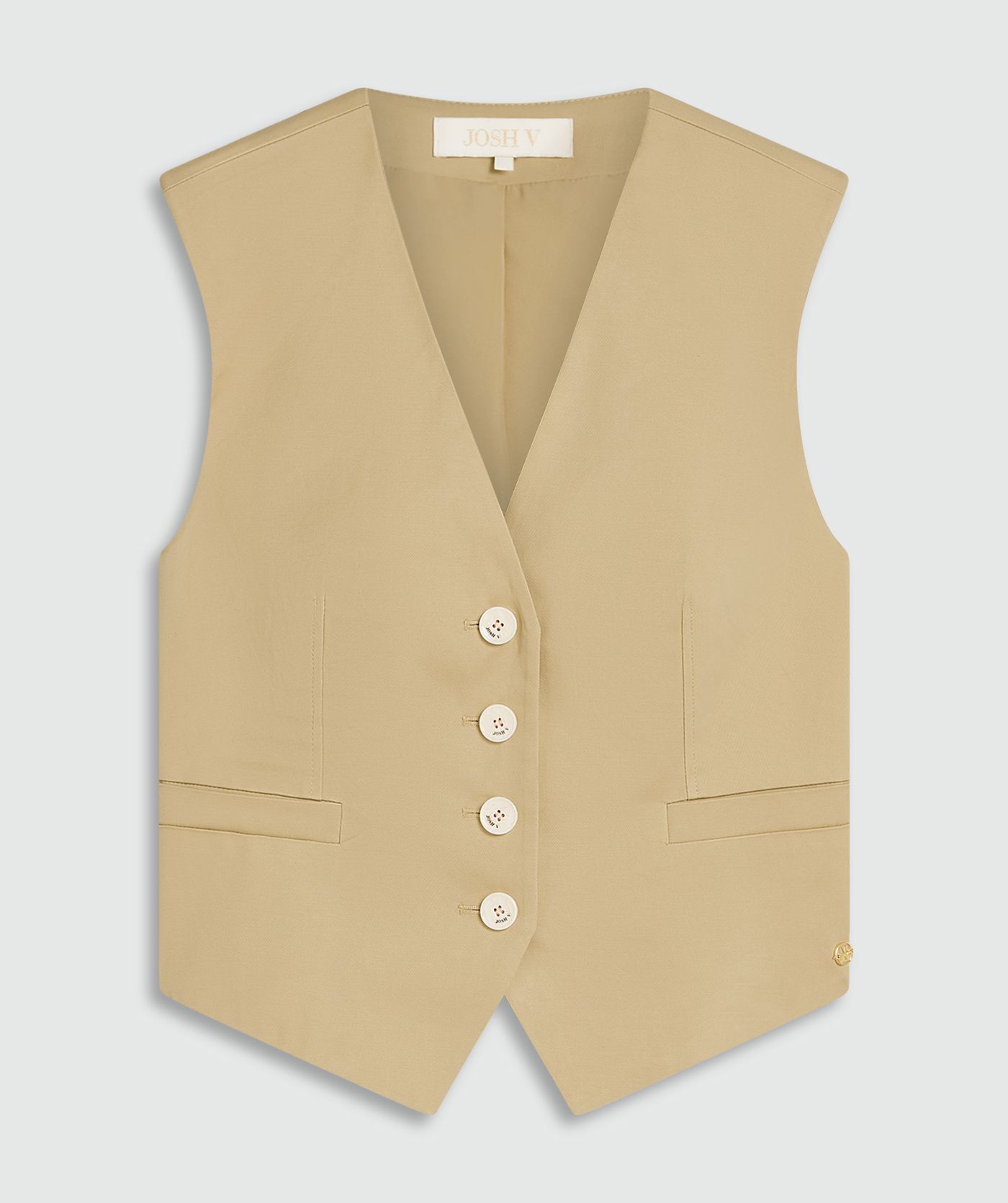 JV-MONET fitted gilet - light camel