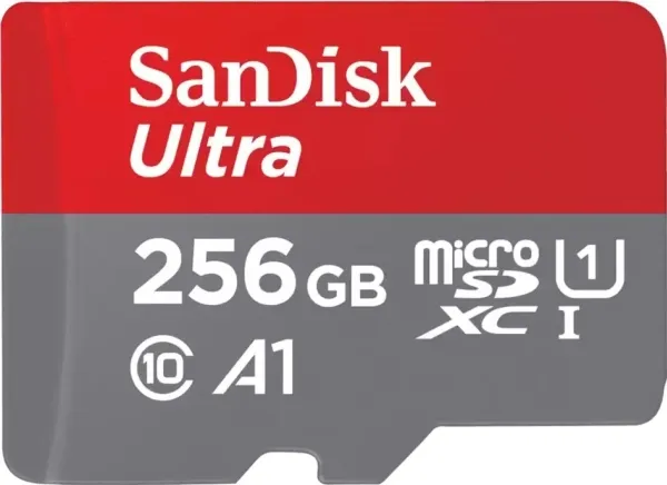 SanDisk Ultra - Flashhukommelseskort (microSDXC til SD adapter inkluderet) - 256 GB - A1 / UHS Class 1 / Class10 - microSDXC UHS-I
