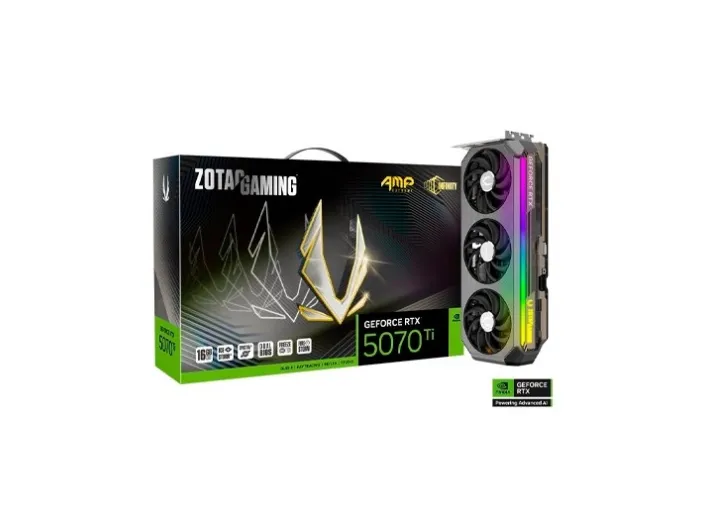 ZOTAC GAMING GeForce RTX 5070 Ti AMP Extreme INFINITY - Grafikkort - GeForce RTX 5070 Ti - 16 GB GDDR7 - PCIe 5.0 x16 - 3 x DisplayPort, HDMI