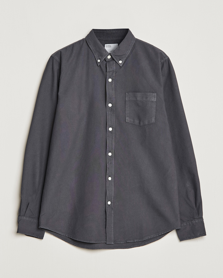 Colorful Standard Classic Organic Oxford Button Down Shirt Lava Grey