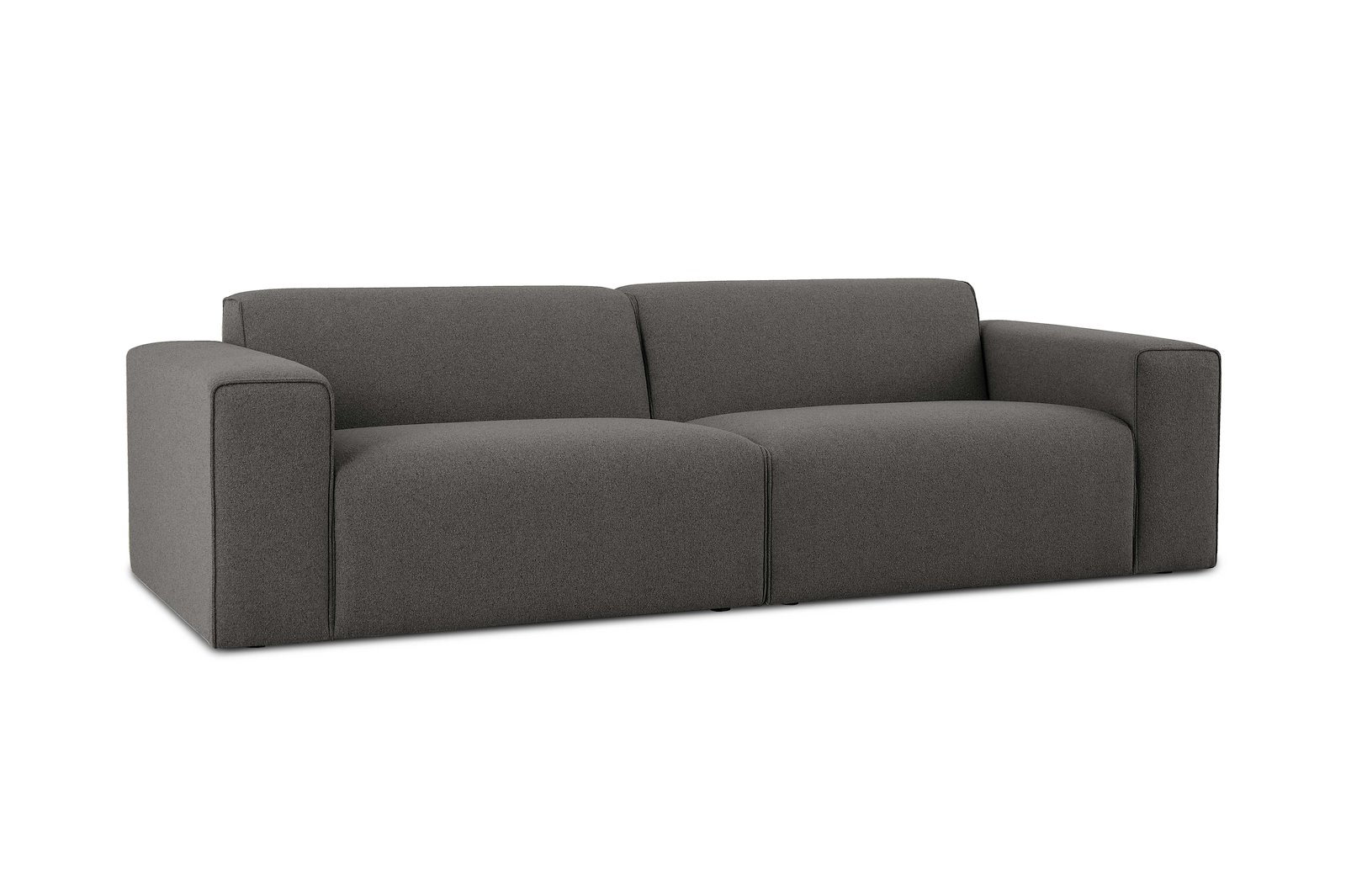 Styl 3-seter duo puter Tekstil Lombardo 7 Antracite med sorte ben.