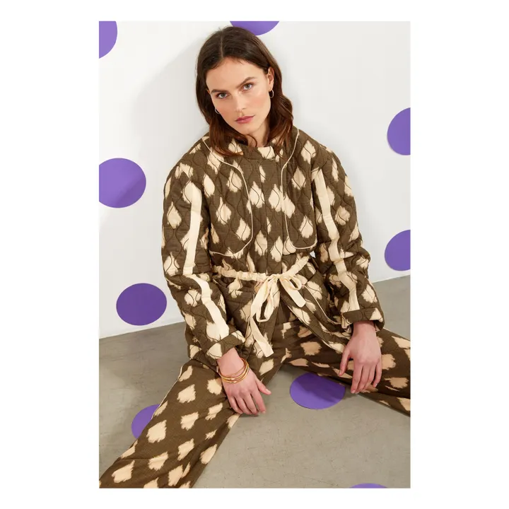 Maria de la Orden Veste Izzy Ikat | Vert kaki
