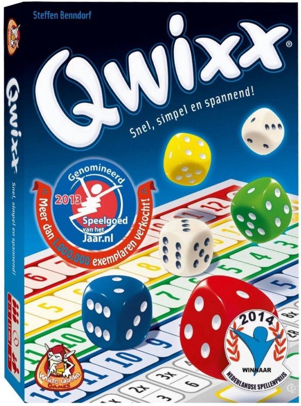 White Goblin Games - Qwixx - Dobbelspel - Multicolor - Houten Dobbelstenen