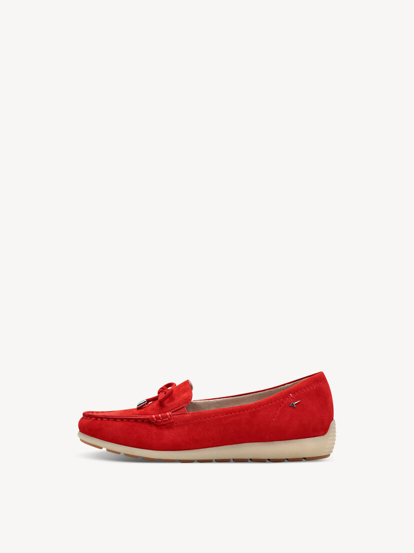 Leren Instappers - rood