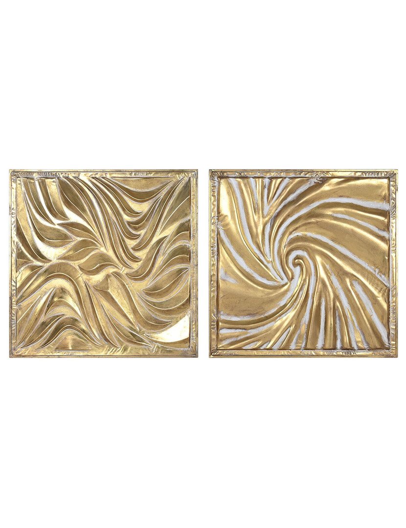 Set of 2 Gold 3D Wall Decorations
