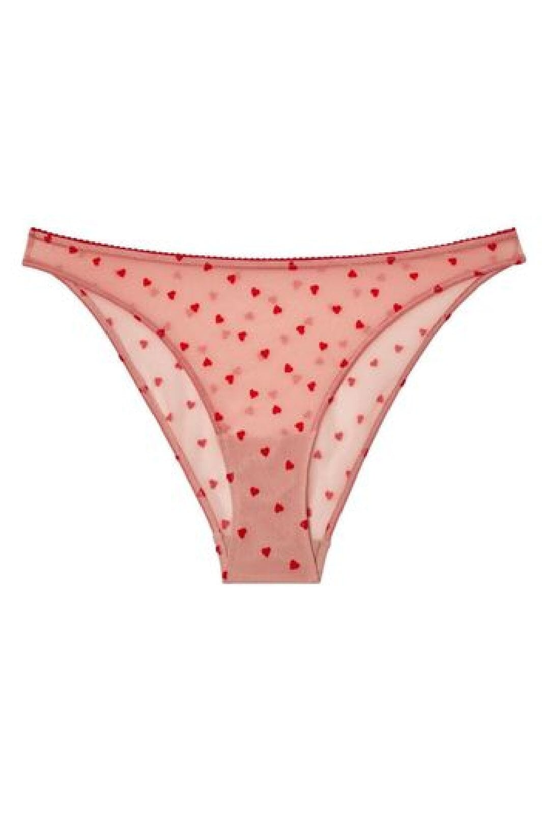 Understatement Underwear Mesh Bikini Briefs pale pink deep red
