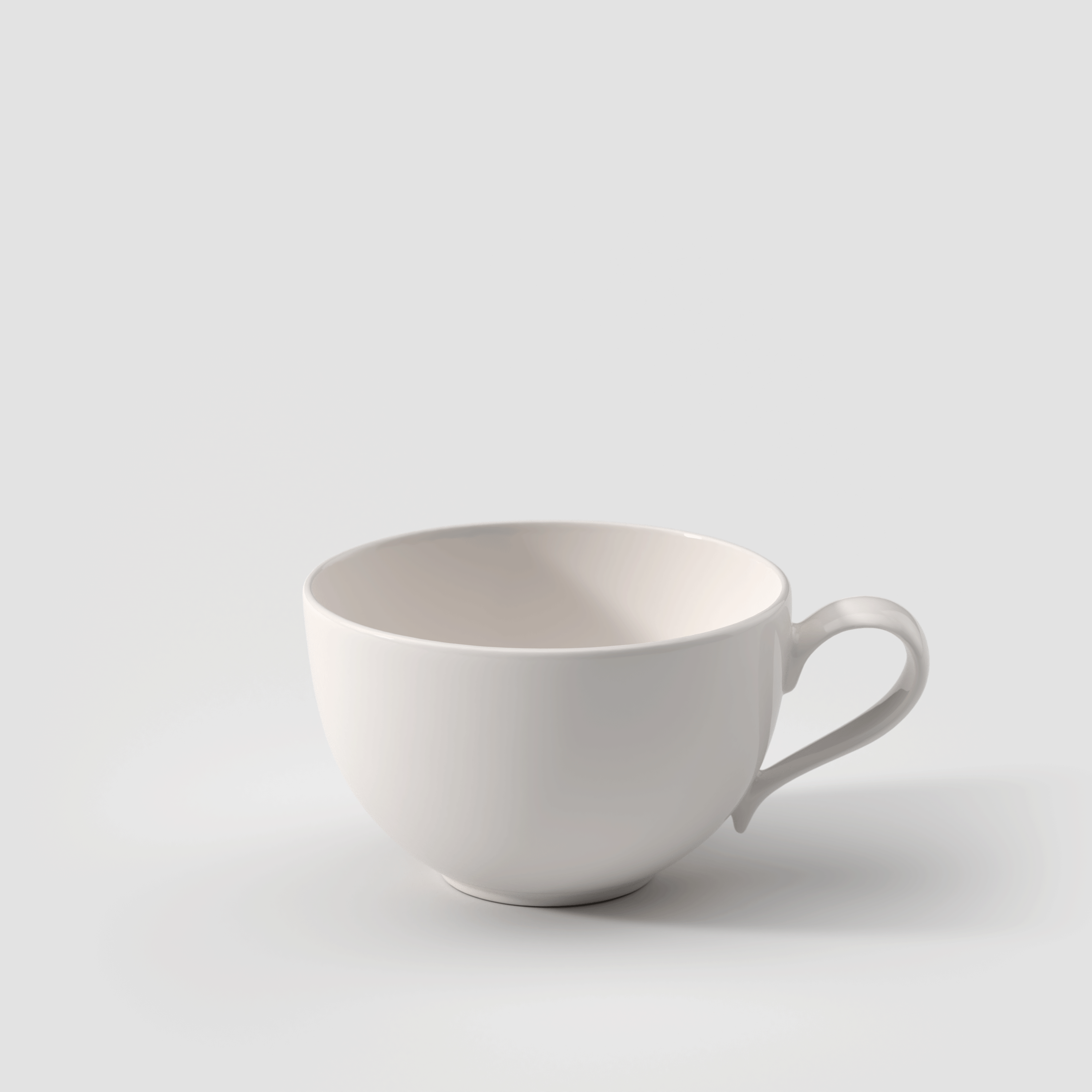 New Cottage Cappuccino cup White, 9.9 oz, Premium Porcelain