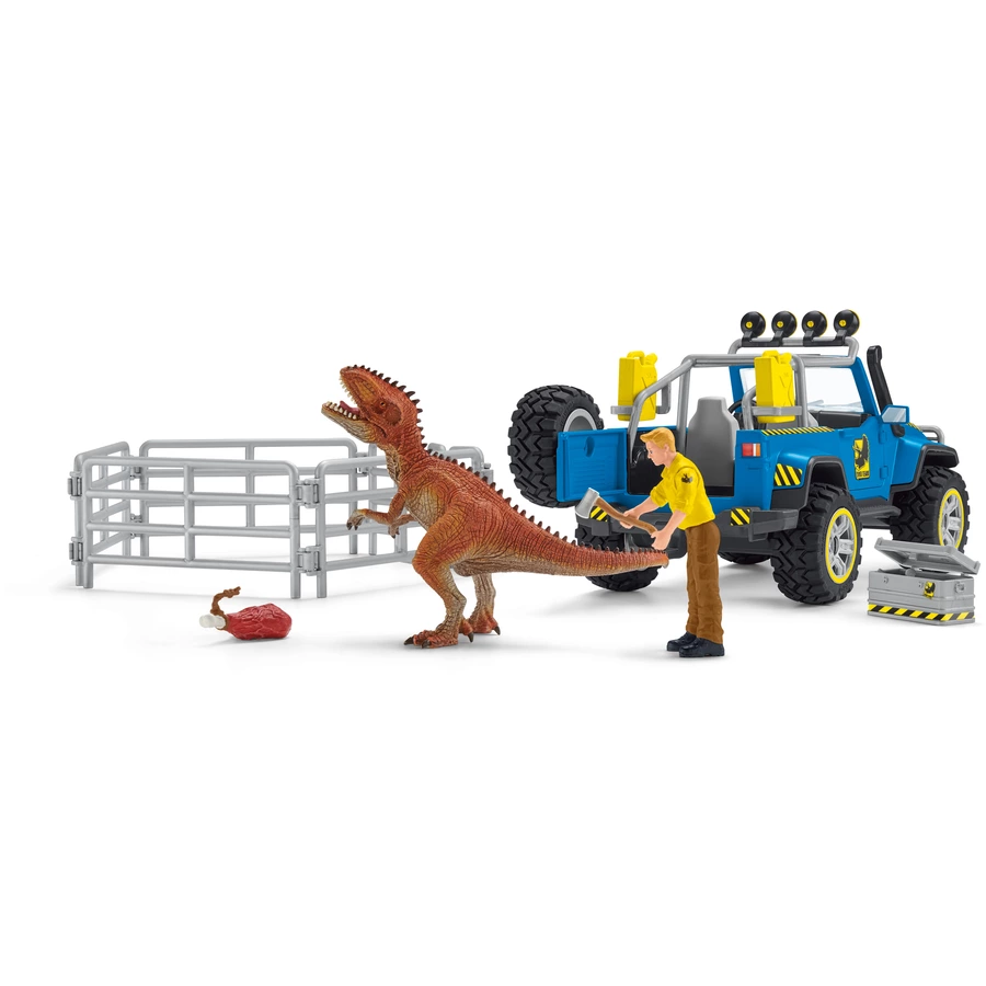 schleich® Spielset Geländewagen mit Dino-Außenposten 41464
