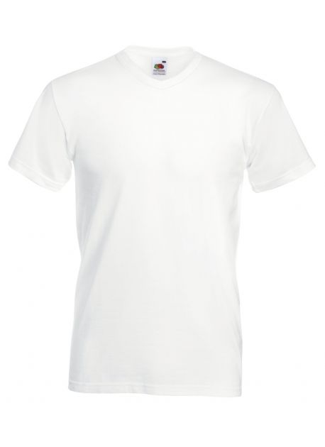 Fruit of the Loom SS034 - T-shirt Col V Confort Doux et Durable