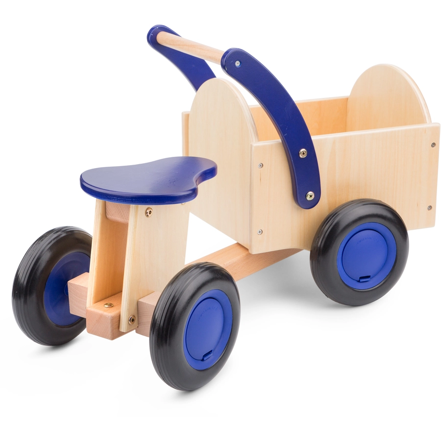 New Classic Toys Rutscher blau mit naturfarbenem Kasten