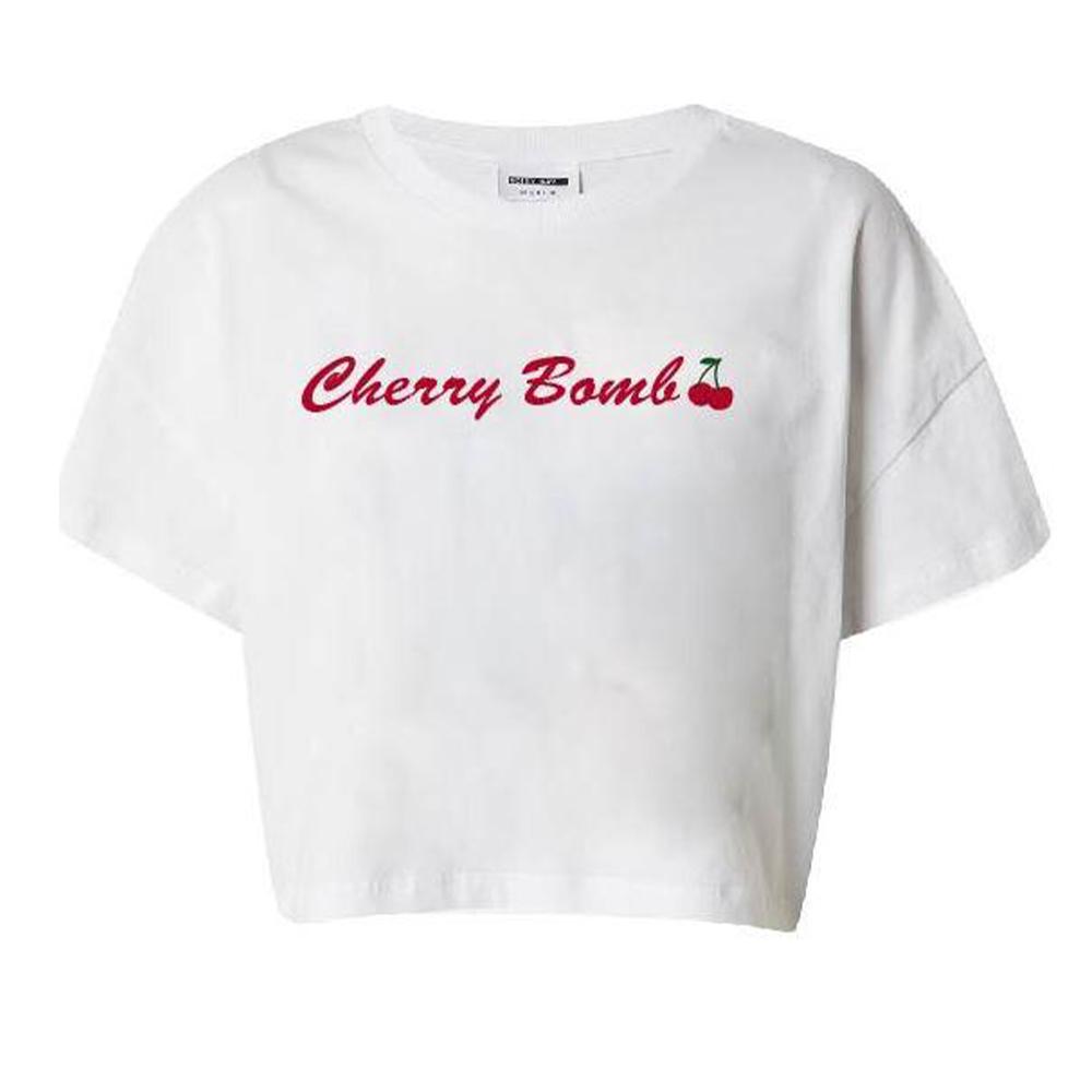 Noisy May T-shirt Blanc/Rouge Femme Noisy May Malena