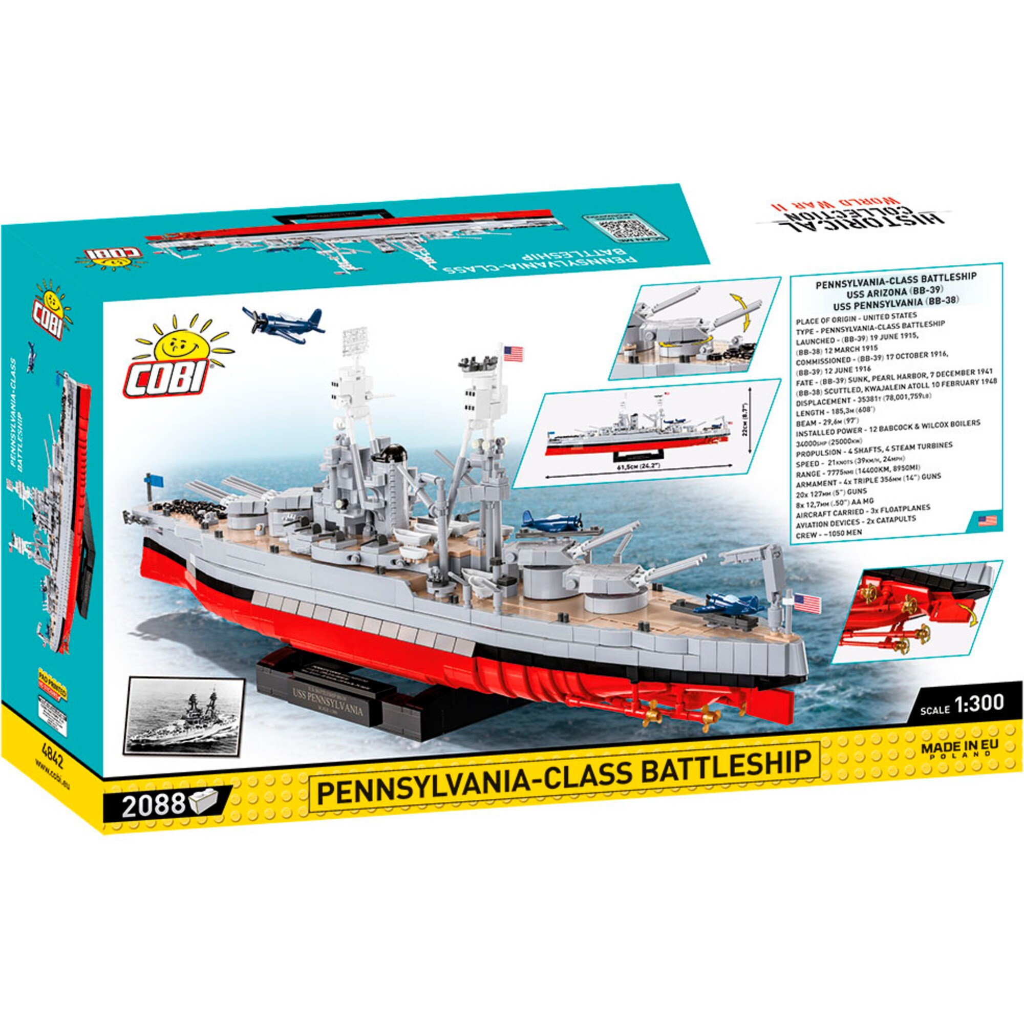 COBI Konstruktionsspielzeug Pennsylvania Class Battleship - Executive Edition