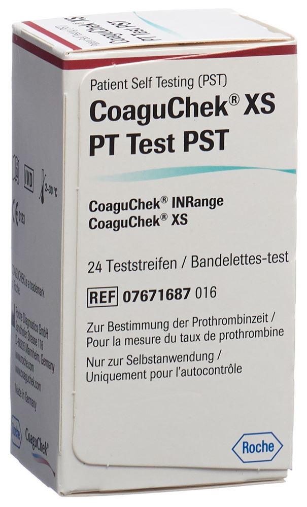 COAGUCHEK XS PT PST deutsch/italienisch/niederländisch/französisch 24 Stk
