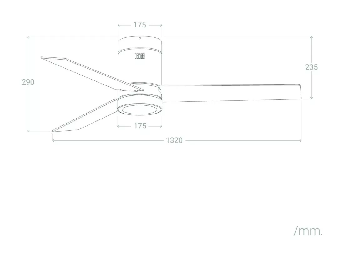 Ventilateur de Plafond Silencieux Blanc Tydir 132cm Moteur DC Blanc