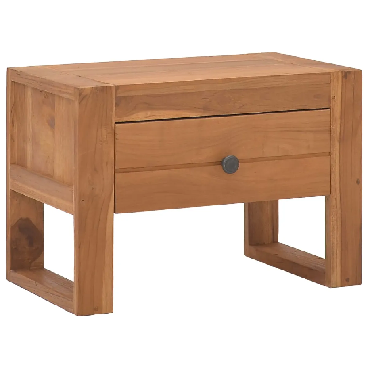 vidaXL Table de chevet - Bois de teck