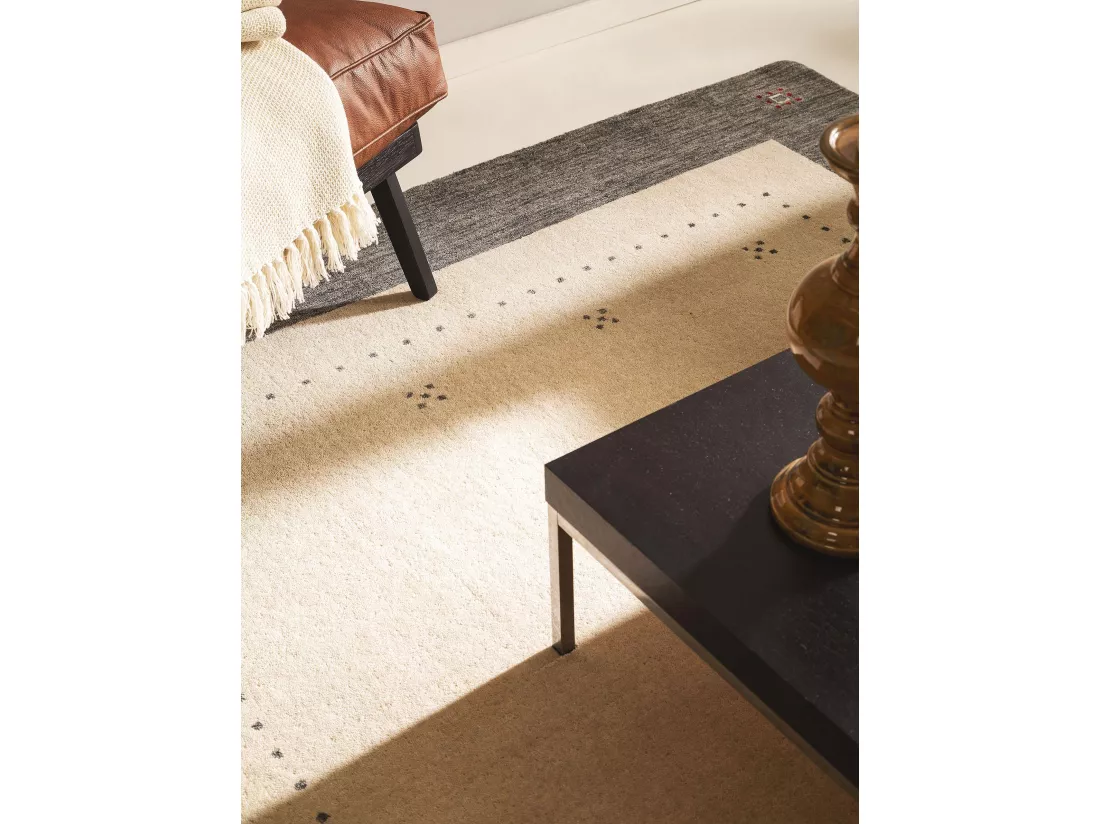 Tapis de laine Jamal Beige/Gris 200x300 cm