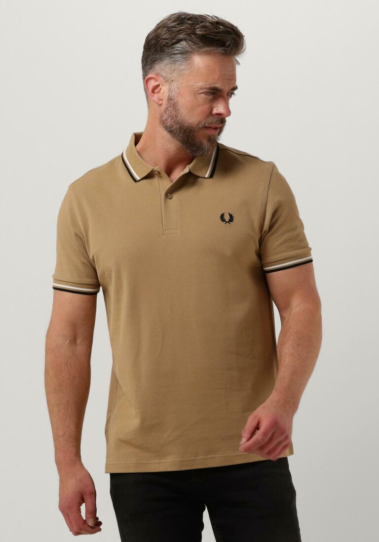 FRED PERRY khaki fred perry polo twin tipped fred perry shirt