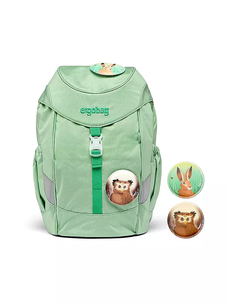 ERGOBAG Kinder Rucksack Mini - WaldBärwohner hellgrün