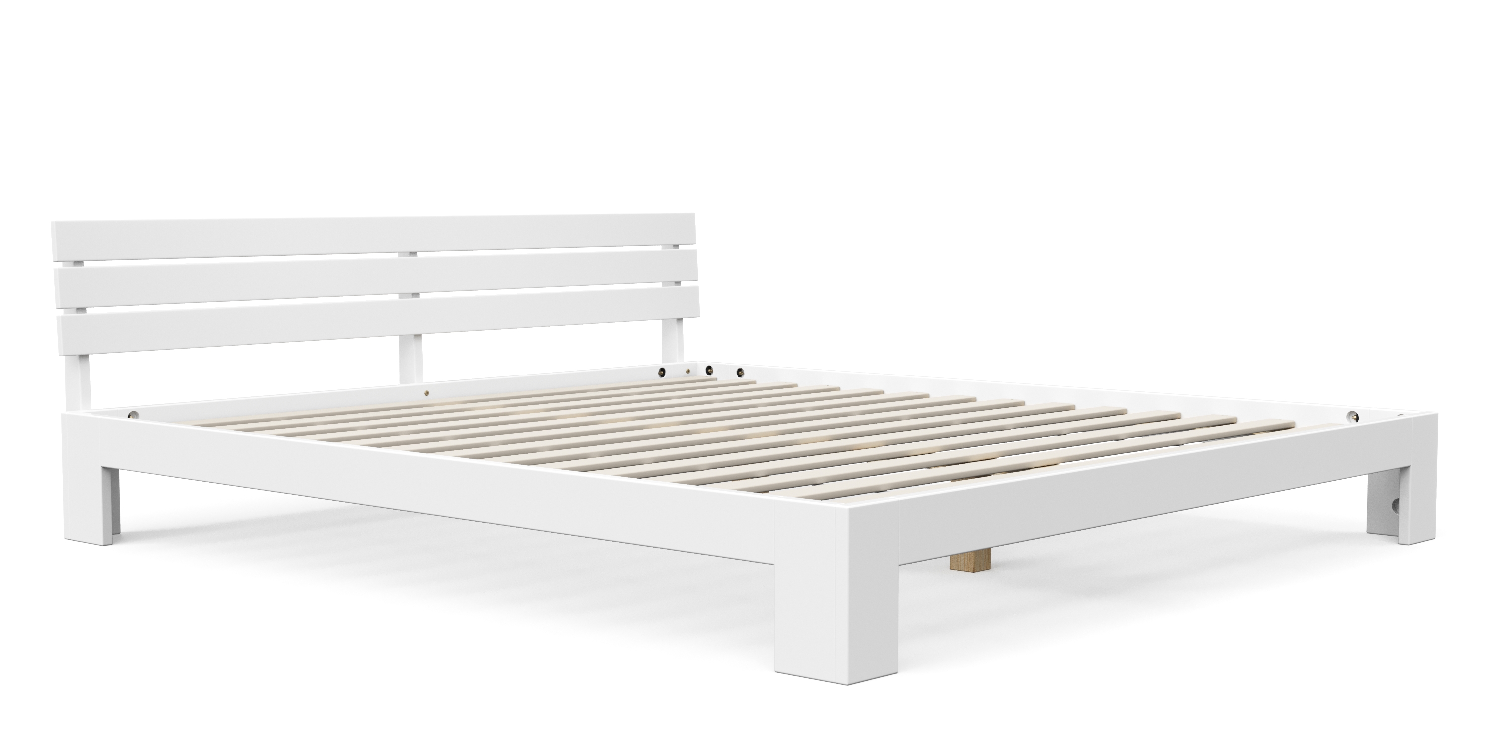 Bett Holz JAYDEN 180 x 200 cm weiss