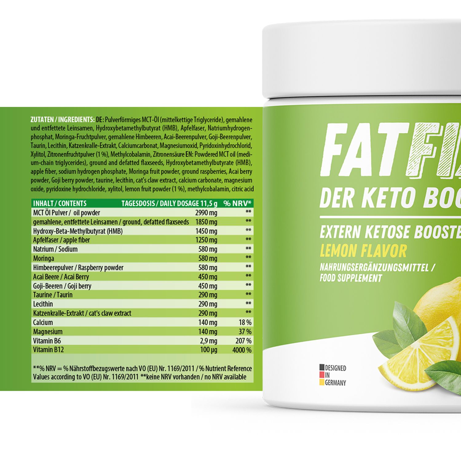 FATFIX Keto Boost - Exogene Ketone Pulver
