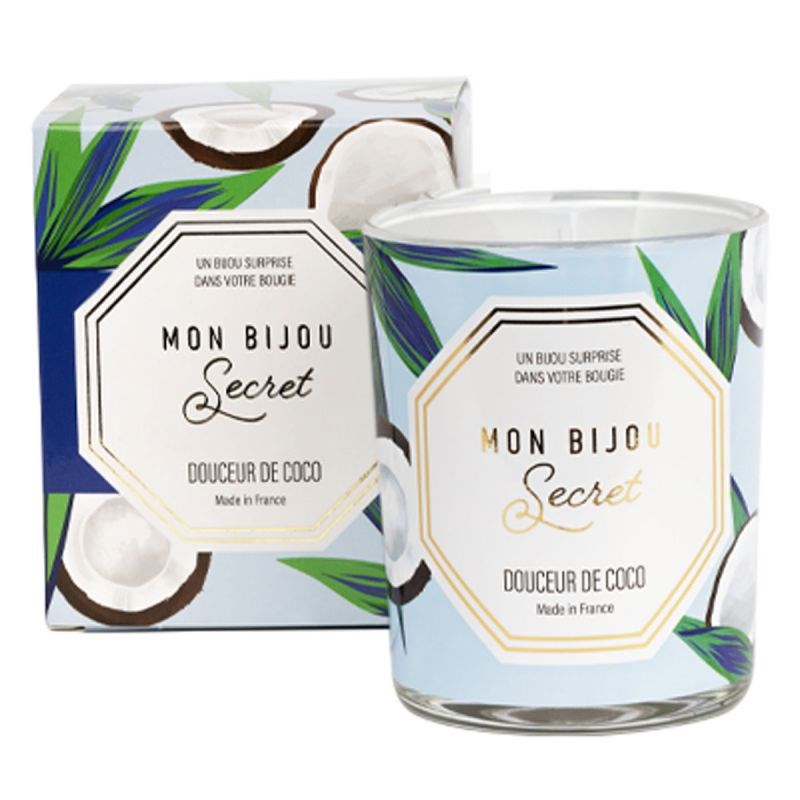 Bougie Bijou Bracelet argenté  - Parfum Coco - 40h