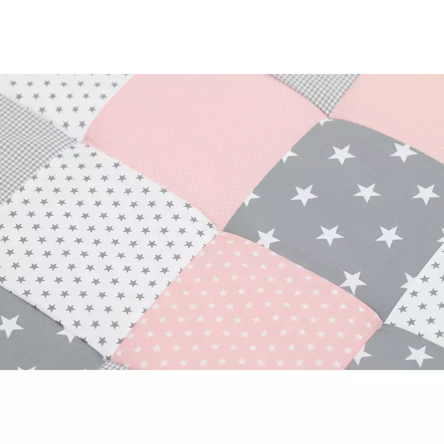 Ullenboom Krabbeldecke & Laufgittereinlage 140X140 cm Rosa Grau