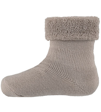 Minymo Socken - 2er-Pack - Terry - Light Taupe