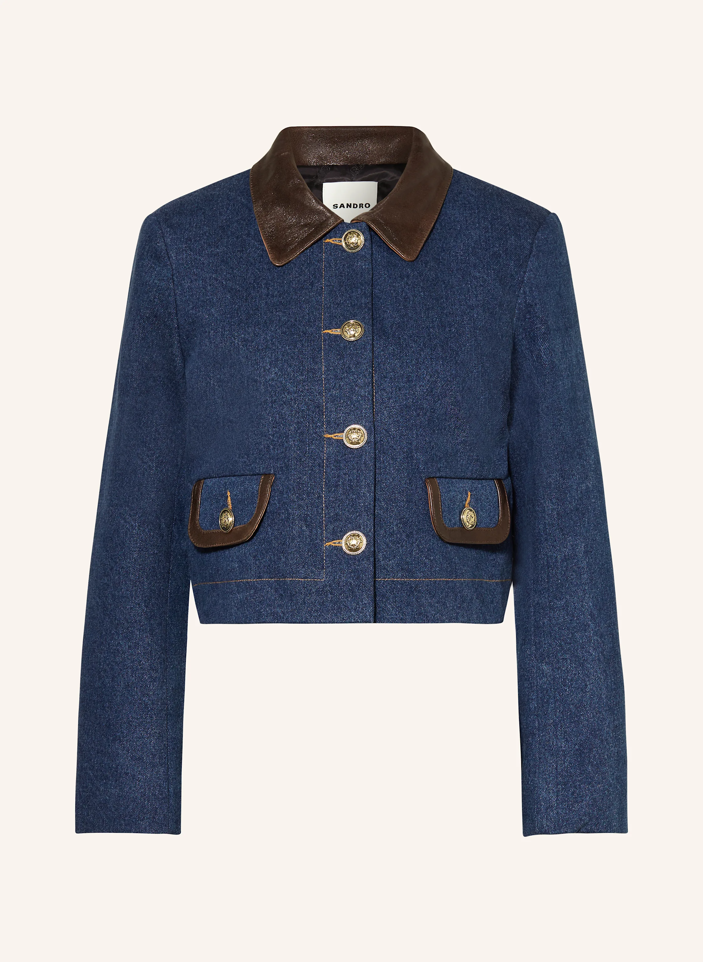SANDRO Cropped-Jeansblazer