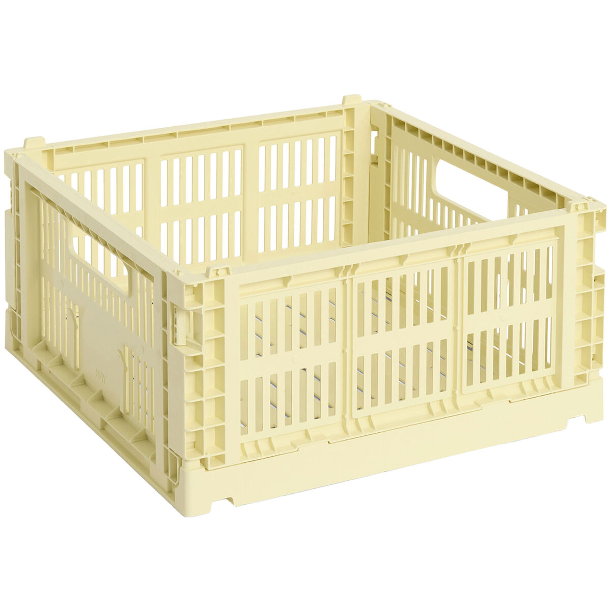 HAY Colour Crate Medium Square oppbevaringsboks, light yellow