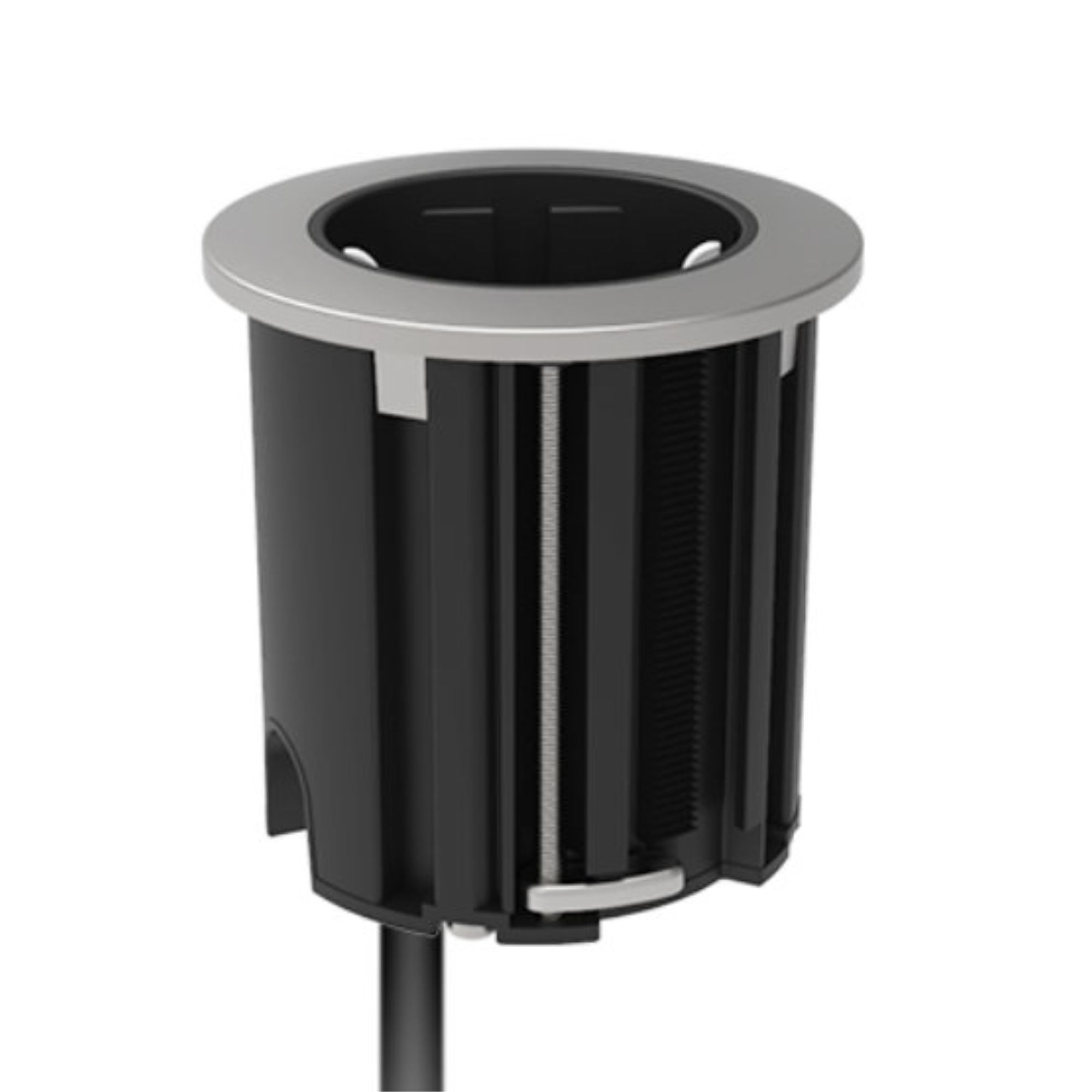 kalb | Einbausteckdose 230V Tischsteckdose 54mm rund für Montage in und an Möbeln / Platten, mit EU-Stecker, inkl. farbiger Blenden